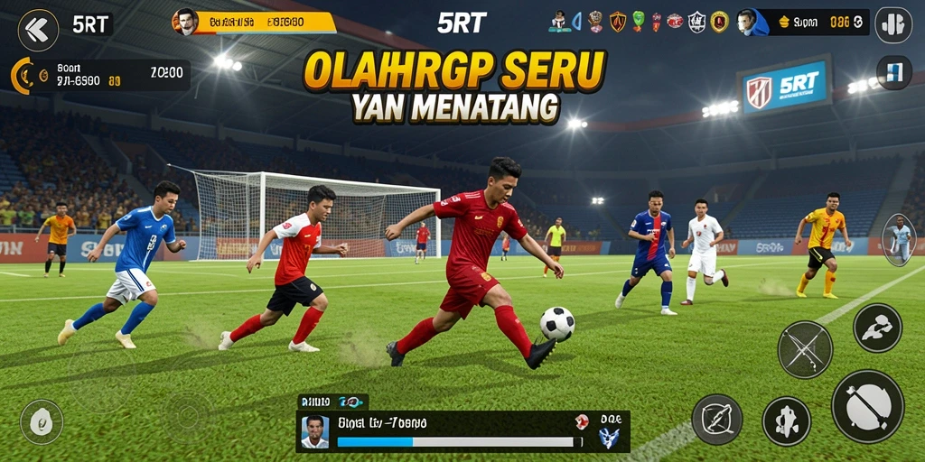 Screenshot gameplay <strong>5RT</strong> menunjukkan aksi seru dalam pertandingan olahraga.