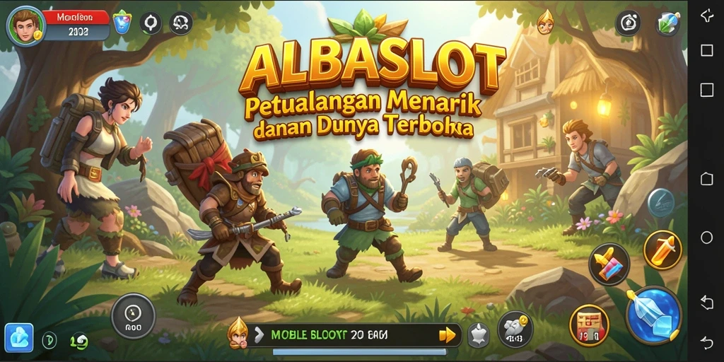 Tangkapan layar menampilkan gameplay mendebarkan di dunia terbuka ALBASLOT.