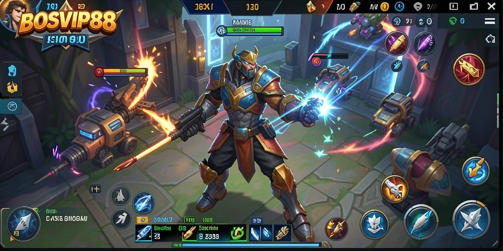 Screenshot gameplay menunjukkan strategi mendalam dalam BOSVIP88.