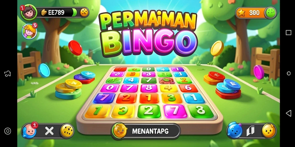 Screenshot EE789 menunjukkan gameplay Bingo yang seru dan interaktif.