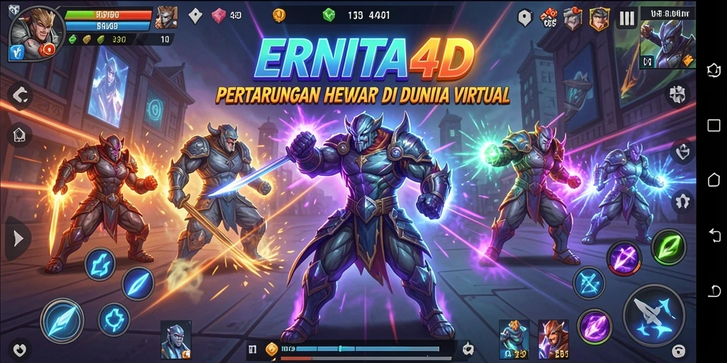 Tampilkan aksi mendebarkan di ERNITA4D dengan pertarungan yang intens.