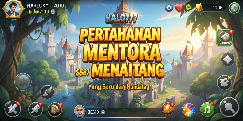 Tampilan gameplay HALO777 dengan strategi Tower Defense yang mendebarkan.