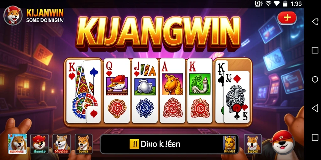 Screenshot gameplay KIJANGWIN yang menunjukkan keseruan bermain domino.