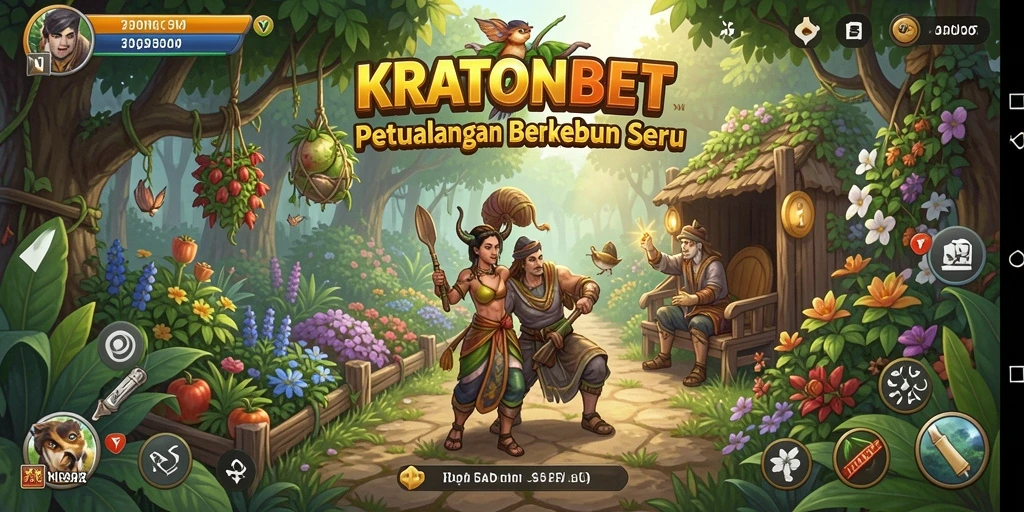 Tampilan gameplay menarik dari KRATONBET saat berkebun.