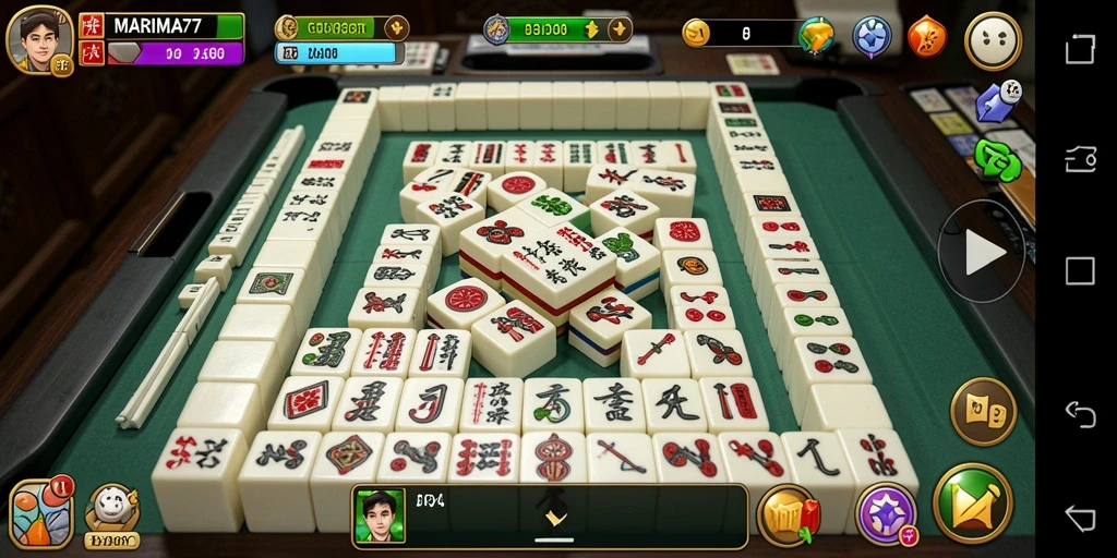 Tampilan gameplay menarik dari game Mahjong MARIMA77.