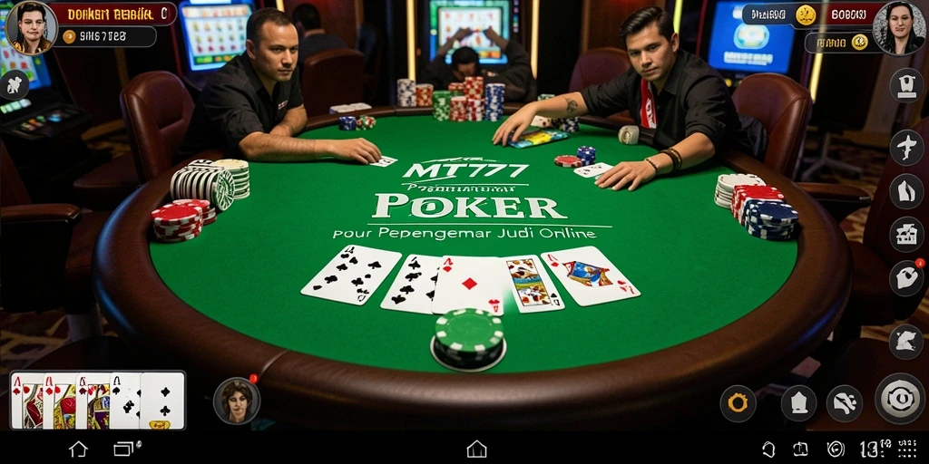 Screenshot gameplay MT777 yang menarik dalam permainan Poker.