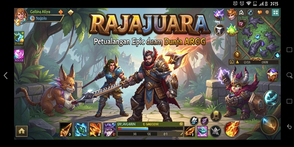 Screenshot dari gameplay RAJAJUARA yang menampilkan aksi pertarungan seru.