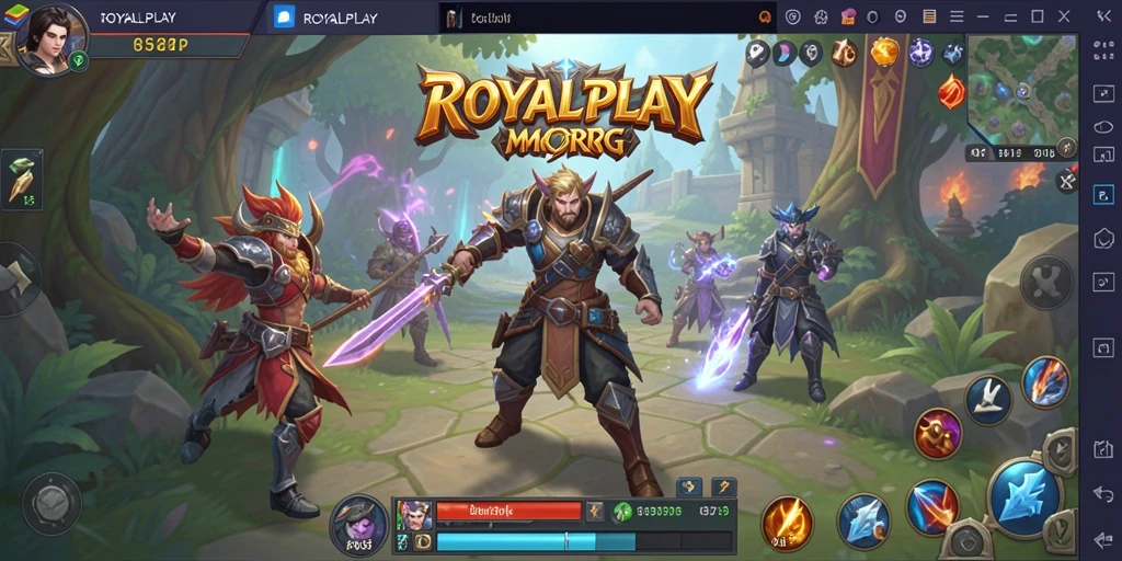 Tampilan gameplay seru dalam dunia <strong>ROYALPLAY</strong> yang luas.