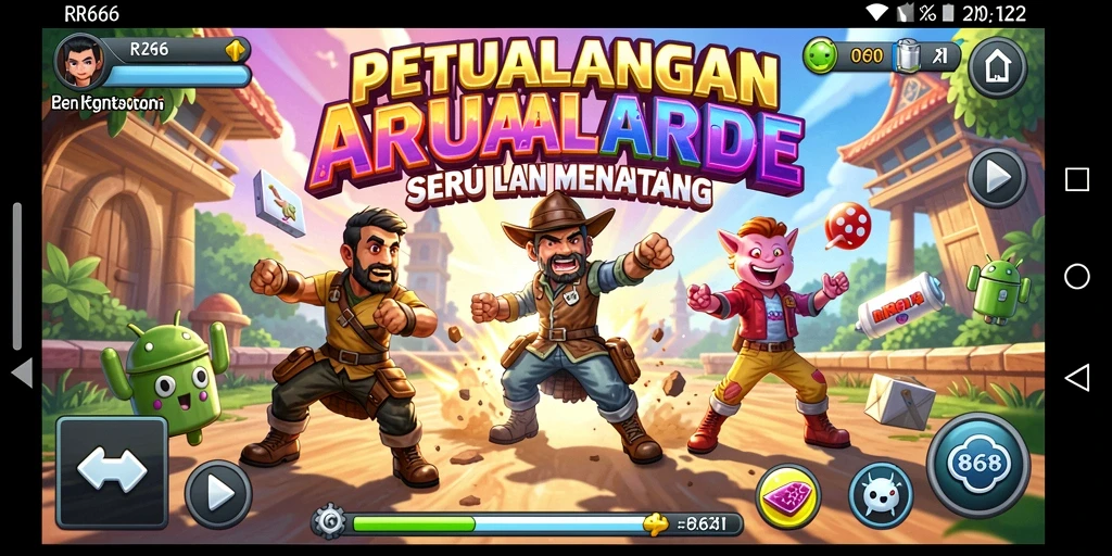 Screenshot gameplay <strong>RR666</strong> yang menampilkan aksi seru dan tantangan Arcade.