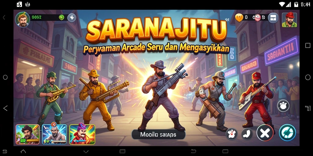 Screenshot SARANAJITU menampilkan aksi gameplay seru dan penuh tantangan.