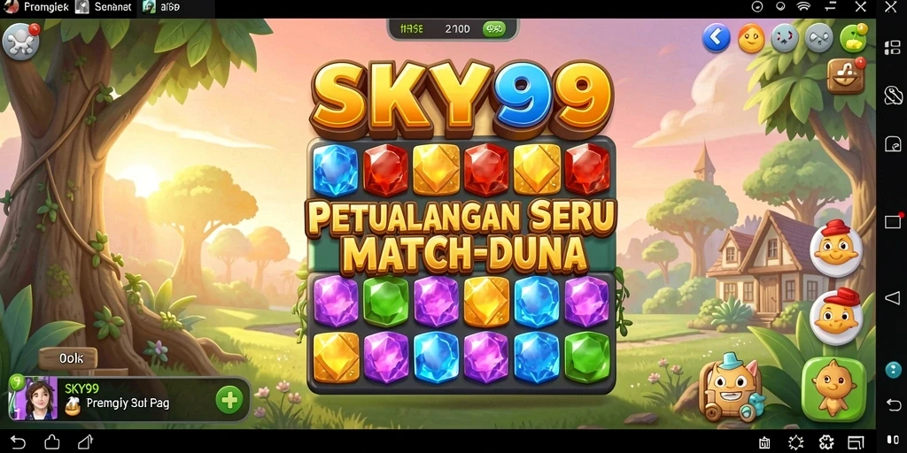 Tampilan gameplay <strong>SKY99</strong> yang penuh warna dan seru.