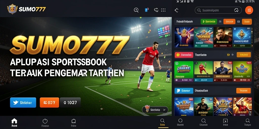 Tangkapan layar utama menunjukkan pengalaman taruhan di aplikasi Sportsbook.