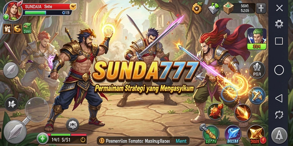 Tampilan gameplay SUNDA777 dengan strategi mendalam dan taktik yang menantang.