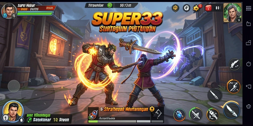 Menampilkan aksi strategis yang mendebarkan dalam gameplay SUPER33.