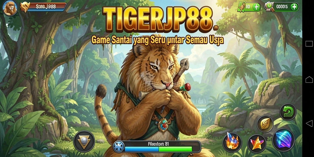 Tampilan gameplay seru dari TIGERJP88 dengan grafis yang menarik dan penuh warna.