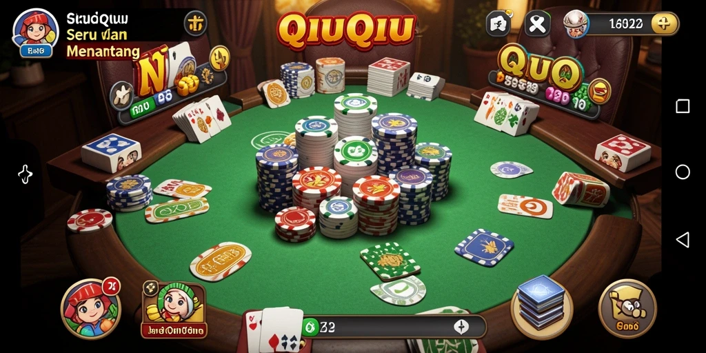 Screenshot gameplay QiuQiu VV62 yang menarik dan kompetitif.