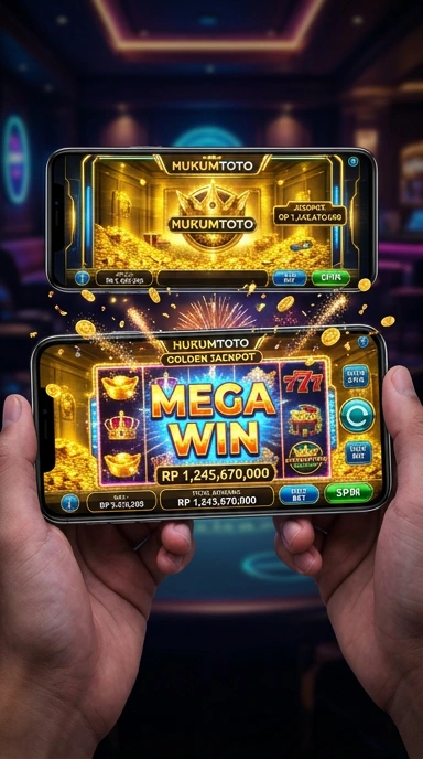 Screen utama aplikasi hukumtoto yang memberikan kemudahan navigasi.